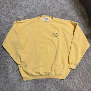 Rare Vintage Purdue Boilermakers Sweatshirt XL Yellow Embroidered USA Oarsman